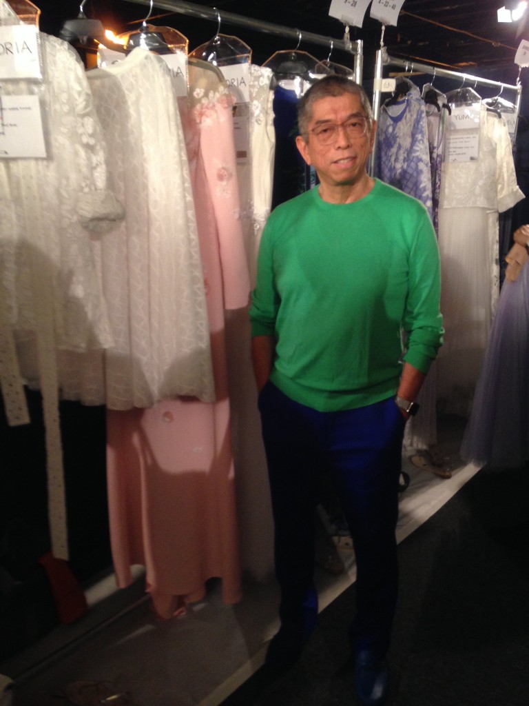 Mr. Tadashi Shoji Showing Us His Collection Backstage, NYFW SS16