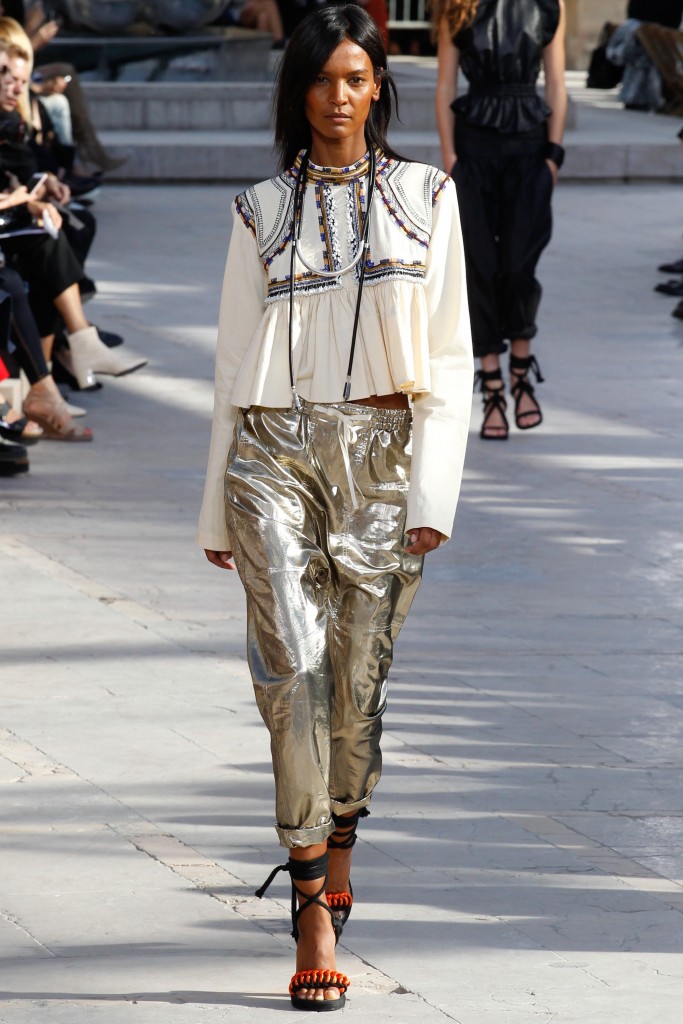 Isabel Marant SS16 Metallic Pants