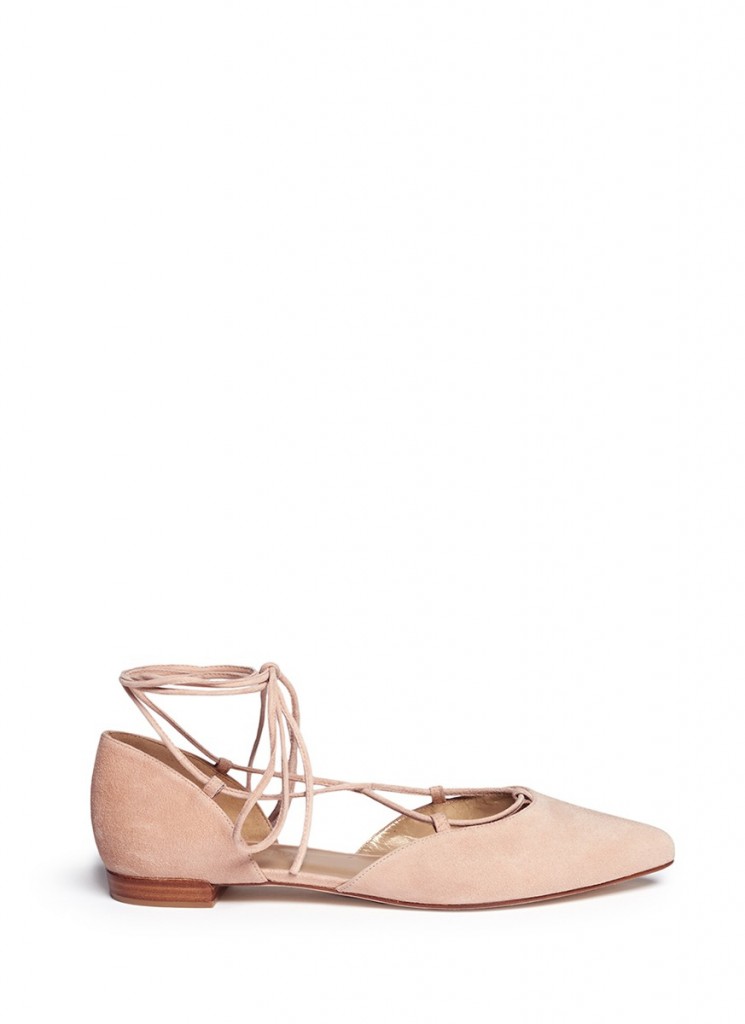 STUART WEITZMAN 'GILLIGAN' D'ORSAY SUEDE LACE-UP