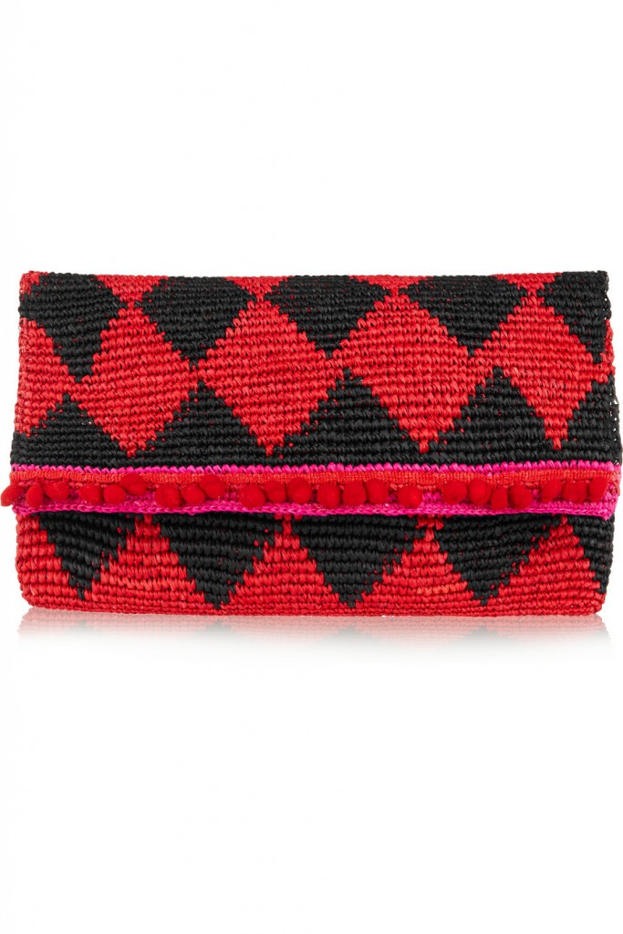 Sensi Studio red and black clutch