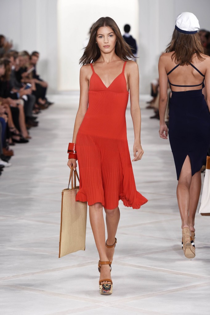 Ralph Lauren SS16 NYFW New York Runway Red Dress