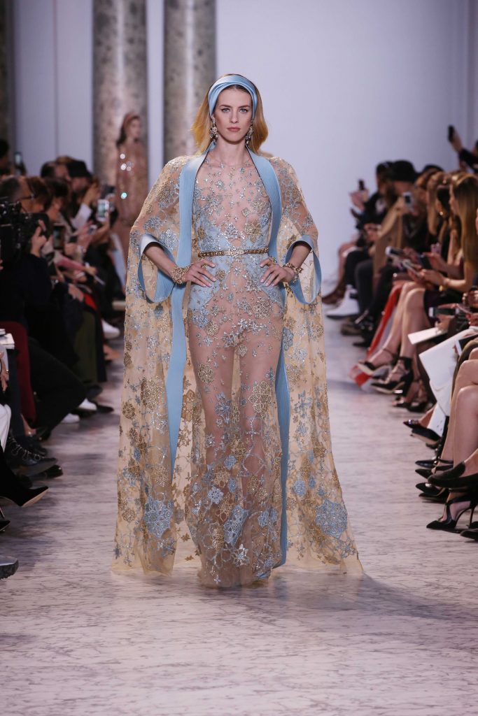 Elie Saab Couture SS17 Paris Fashion Week runway Lingerie trend kimono