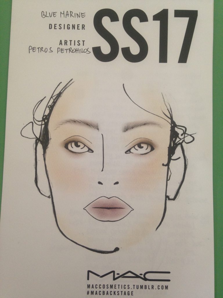 Blumarine SS17- Mac Cosmetics Make up chart Backstage