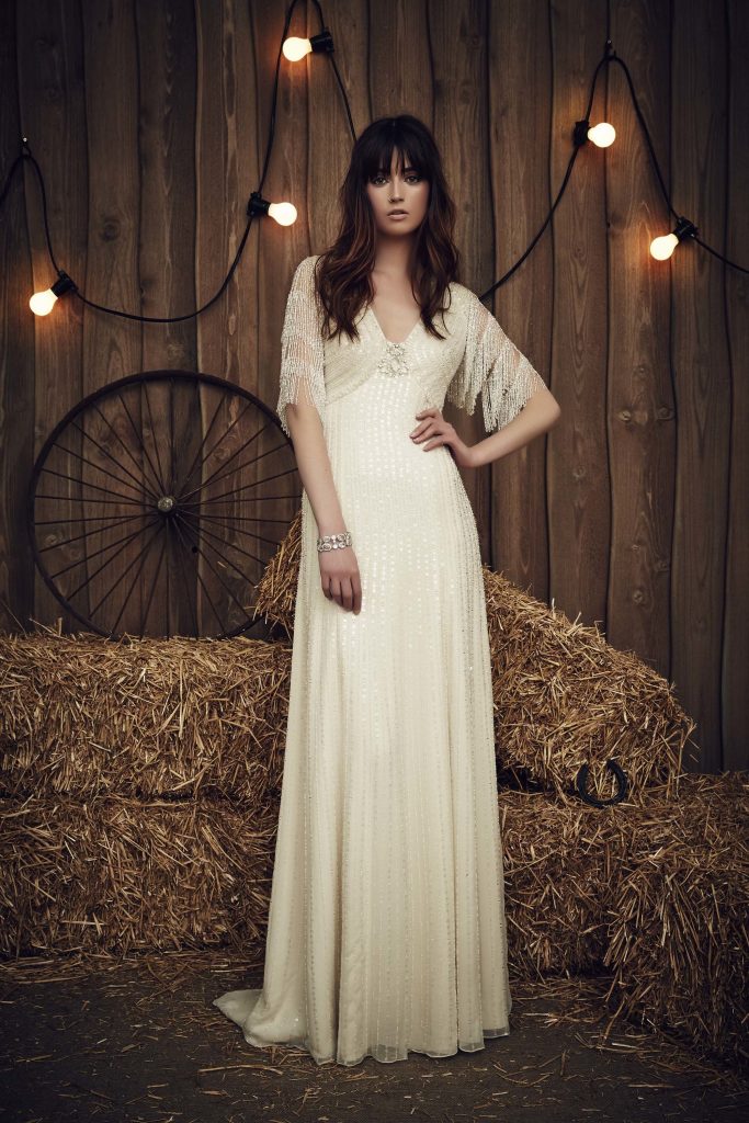 Jenny Packham Bridal SS17 wedding dress with fringe bridal trends