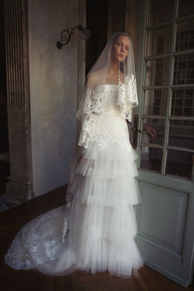 Alberta Ferretti Bridal wedding dress with ruffles